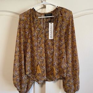 MINKPINK Tarsus Raglan Sleeve Blouse